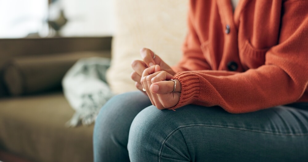 Woman suffering from from trauma