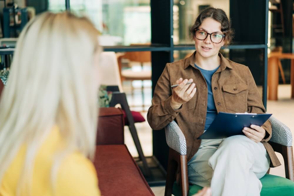 Female psychologist With patient